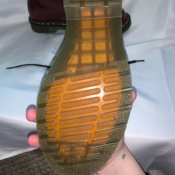 DOC MARTENS maroon classic lace up boots - Picture 3 of 6